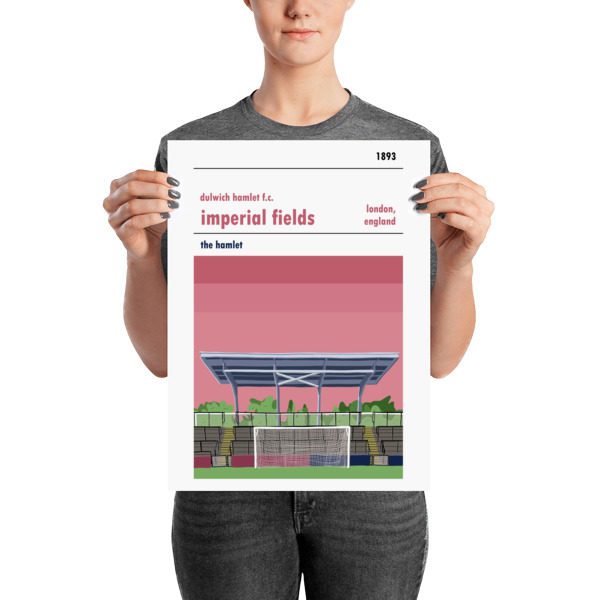 Retro look Imperial Fields, current home of Dulwich Hamlet Print - Image 3