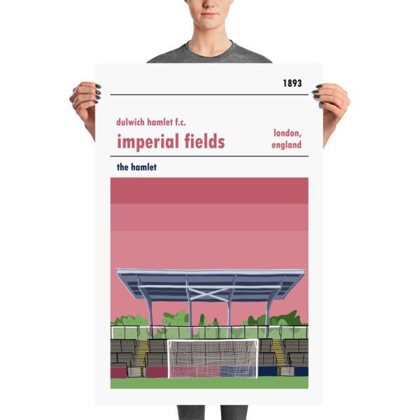 Retro look Imperial Fields, current home of Dulwich Hamlet Print - Image 4