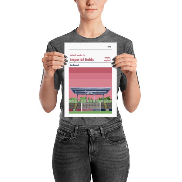 Retro look Imperial Fields, current home of Dulwich Hamlet Print - Image 2