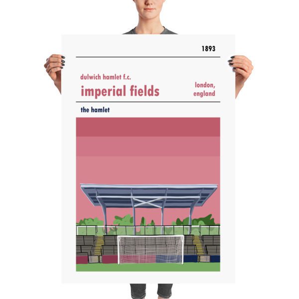 Retro look Imperial Fields, current home of Dulwich Hamlet Print - Image 5