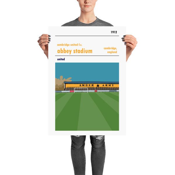 A Cambridge United FC and Abbey Stadium football poster