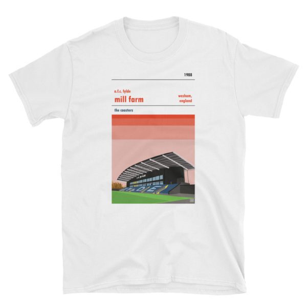 A Mill Farm and AFC Fylde white t shirt