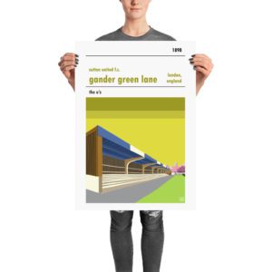 Retro look Gander Green Lane, Sutton United, Print