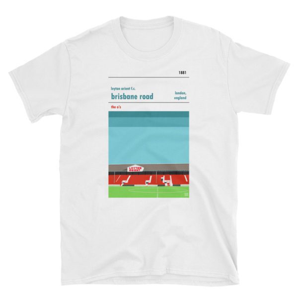 A white t shirt of Leyton Orient and Brisbane Road