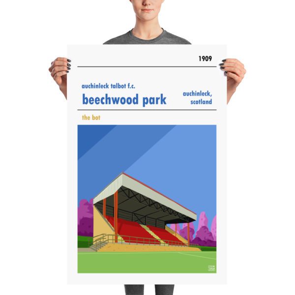 A large football stadium poster of Auchinleck Talbot and Beechwood Park