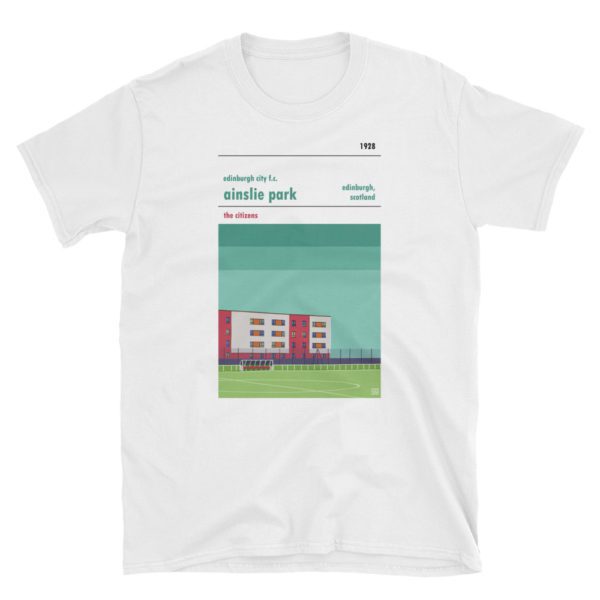 Edinburgh City FC white t shirt of Ainslie Park