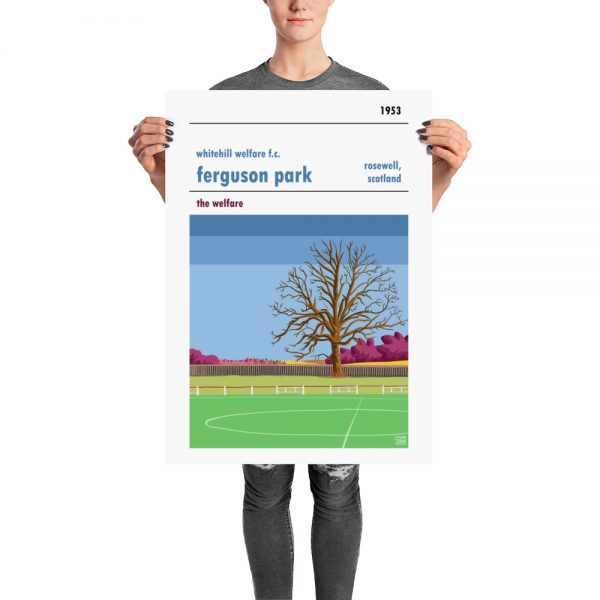 A Whitehill Welfare FC vintage football poster of Ferguson Park