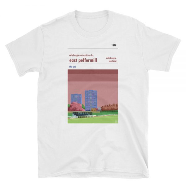 An Edinburgh University white t shirt of East Peffermill