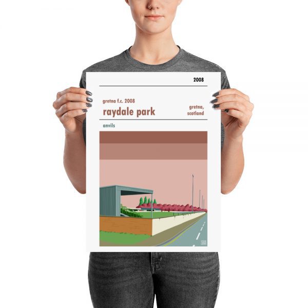 A medium sized football stadium poster of Gretna FC and Raydale park