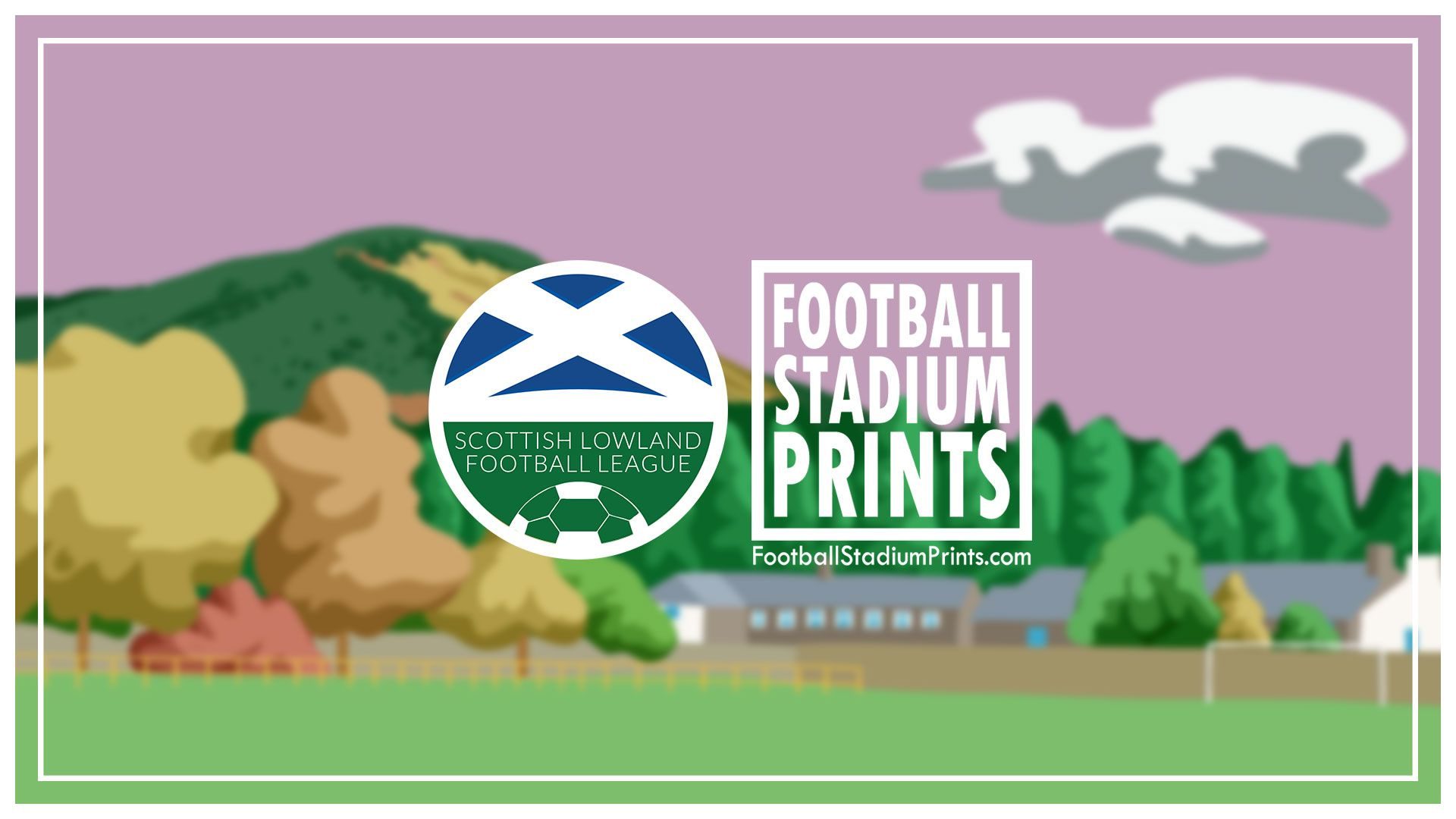 Retro Lowland League Football Posters By Football Stadium Prints   Follower Help Lowland 