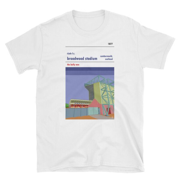 A white Broadwood stadium T Shirt