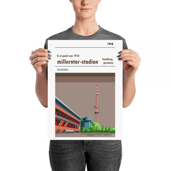 Medium football stadium poster of Millerntor Stadion and FC St Pauli