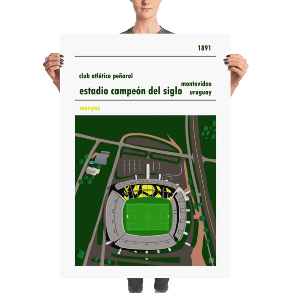 Massive football poster of Peñaro and Estadio Campeón del Siglo