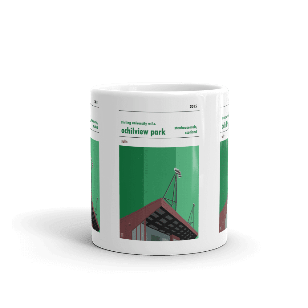 Retro look Ochilview Park, Stirling University WFC, Mug - Image 3