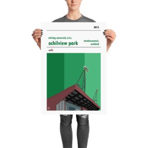 Retro look Ochilview Park, Stirling University WFC, Print