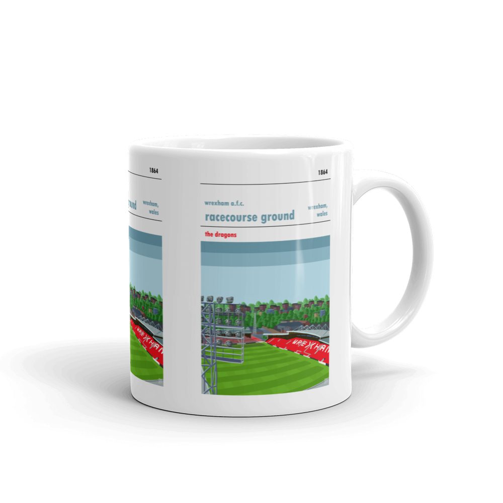 Retro look Racecourse Ground, Wrexham, Mug - Image 2
