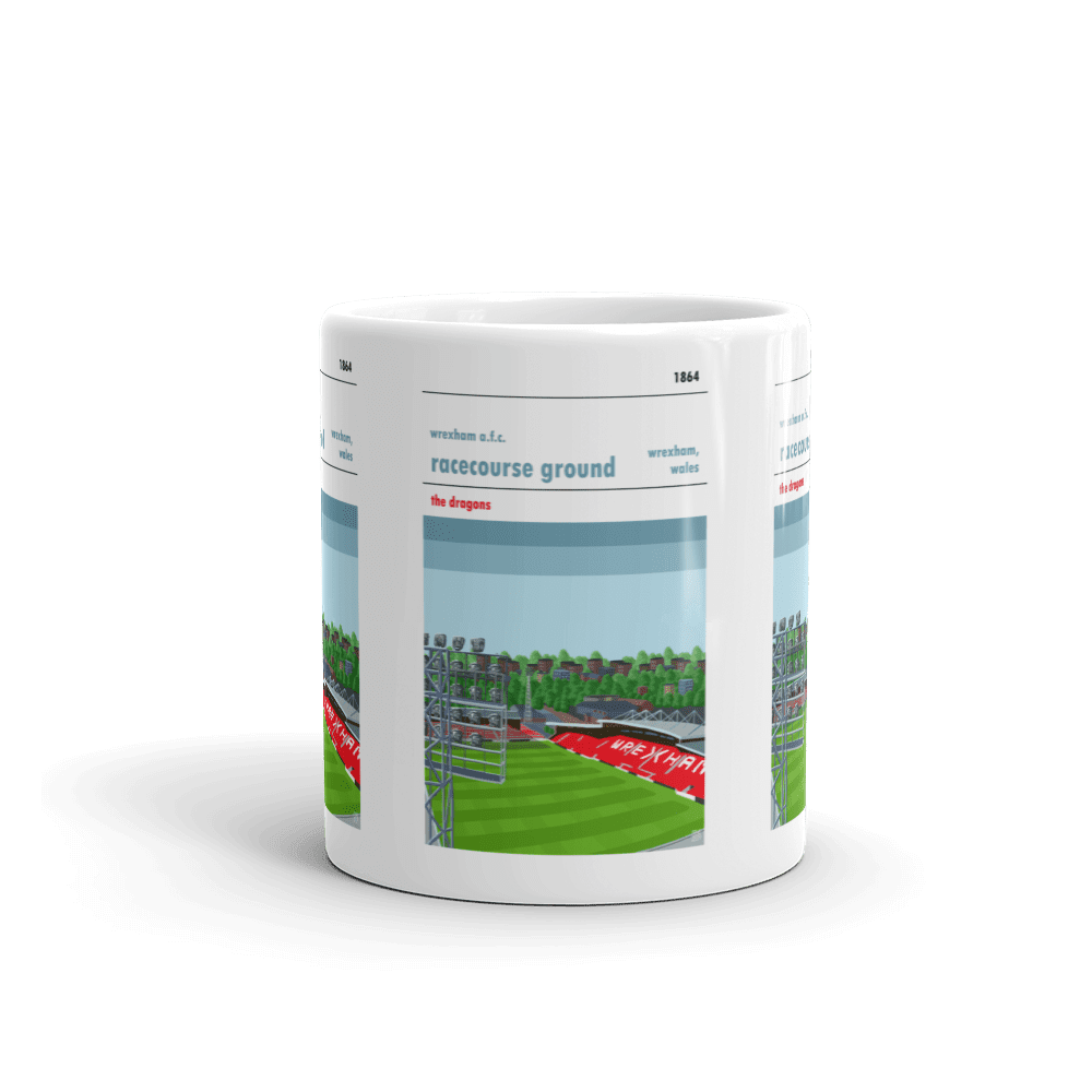 Retro look Racecourse Ground, Wrexham, Mug - Image 3
