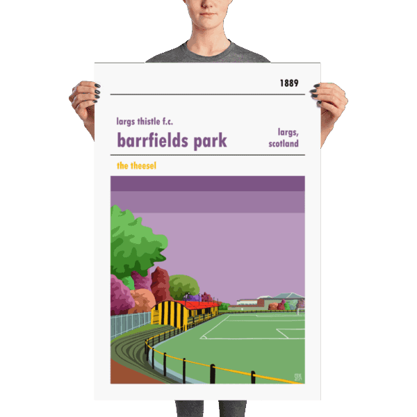 A large football stadium print of Largs Thistle