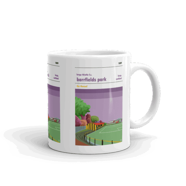 Retro look Barrfield Park, Largs Thistle, Mug - Image 2