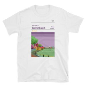 A t-shirt of barrsfield park, home of Largs Thistle FC