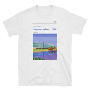 A t-shirt of the King Power Stadium, home of Leicester City FC