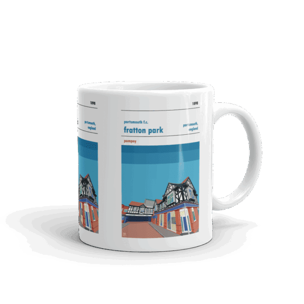 Retro look Fratton Park, Portsmouth, Mug - Image 2
