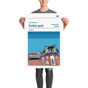 A Fratton Park art print, home to Portsmouth FC. Pompey.