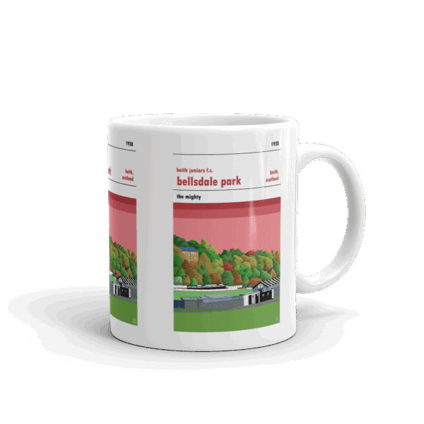 Retro look Bellsdale Park, Beith Juniors, Mug - Image 2