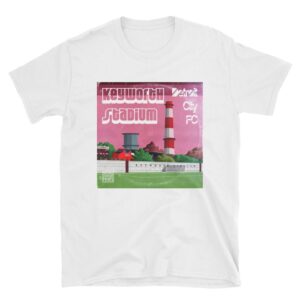 A limited edition Detroit City FC and Keyworth Stadium t shirt