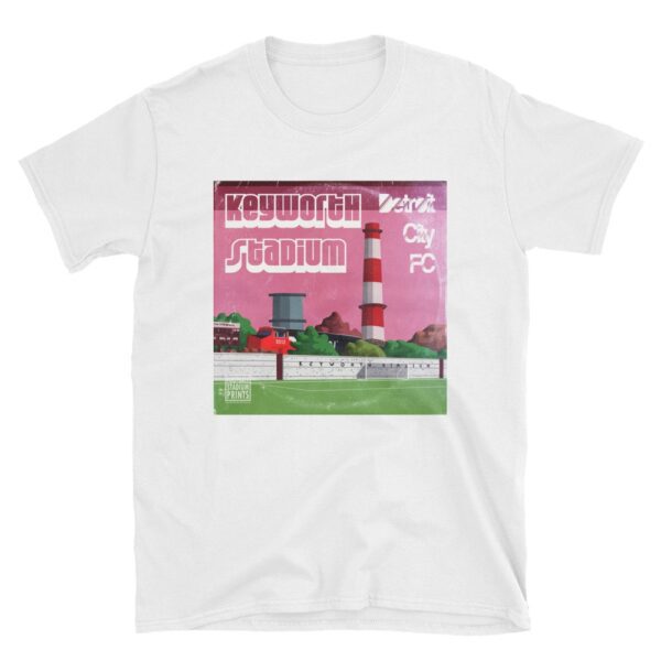 A limited edition Detroit City FC and Keyworth Stadium t shirt