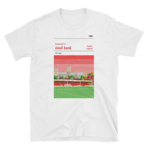 A t-shirt of Sincil Bank, the home of Lincoln City Football Club