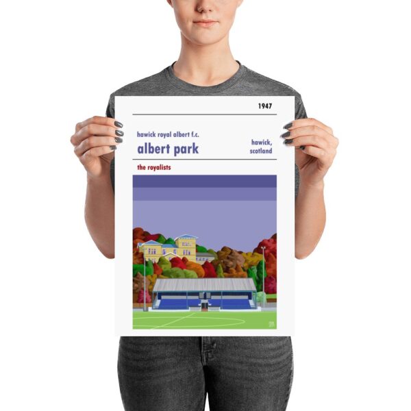 A medium sized Hawick Royal Albert and Albert Park Football Stadium Print