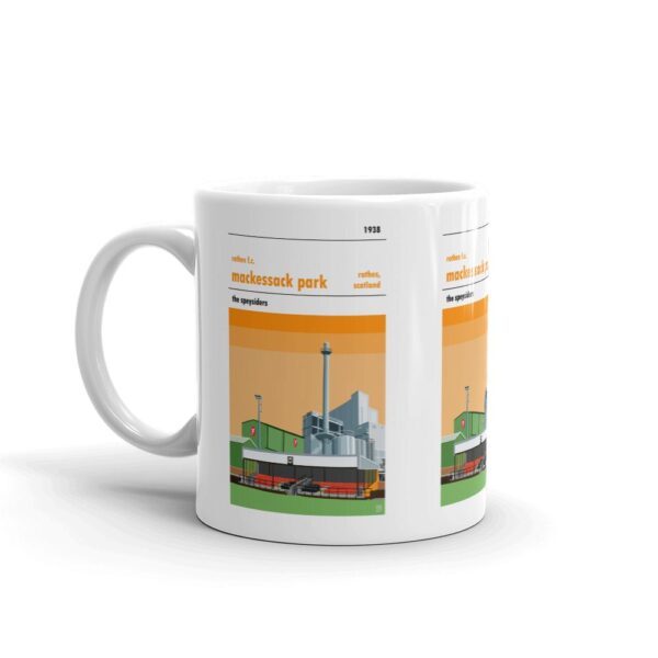 A coffee mug of Rothes FC and Mackessack