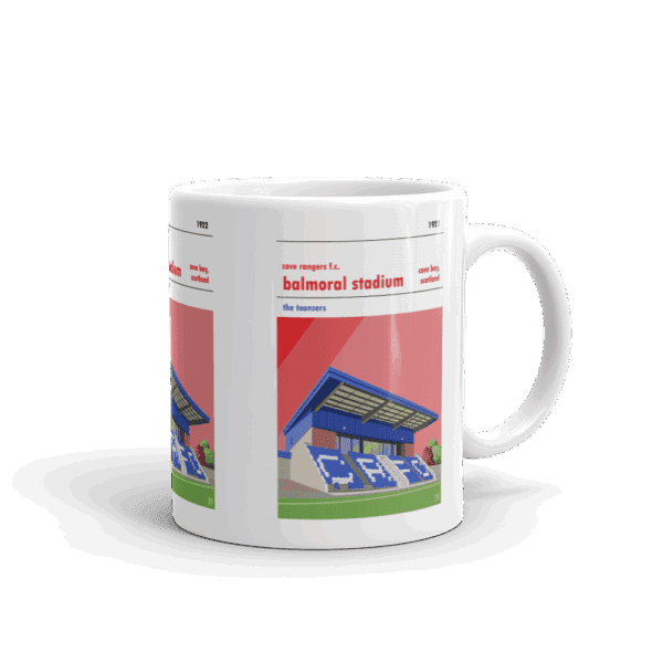 Retro look Balmoral Stadium, Cove Rangers, Mug - Image 2