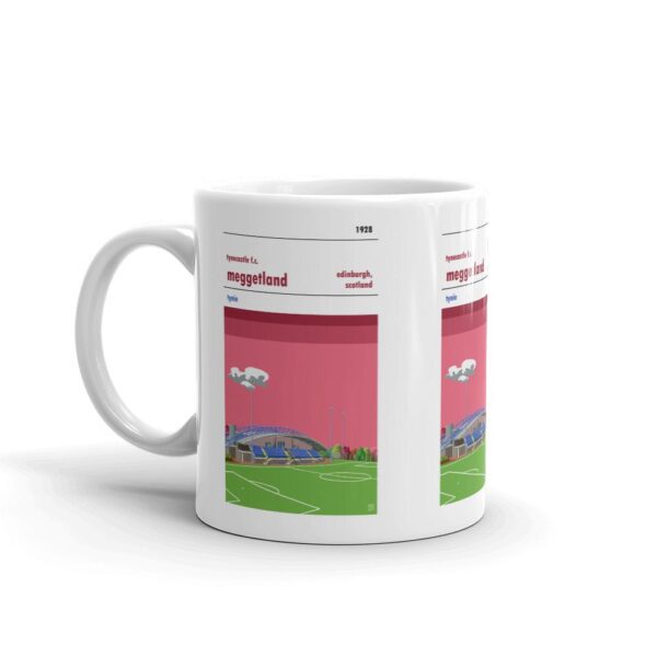 A coffee cup of Meggetland, home ground of Tynecastle FC