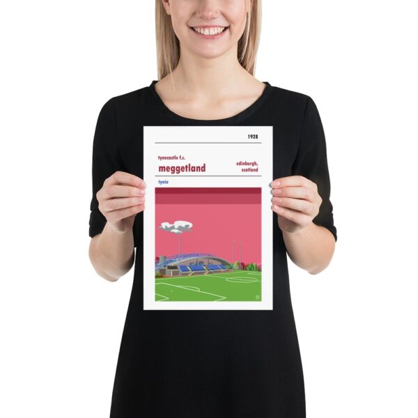 A small stadium poster of Tynecastle FC and Meggetland