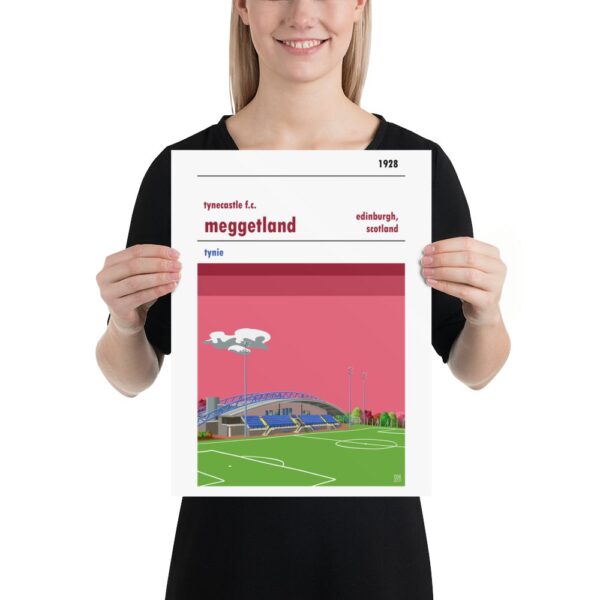 A medium sized football print of Meggetland, home to Tynecastle FC