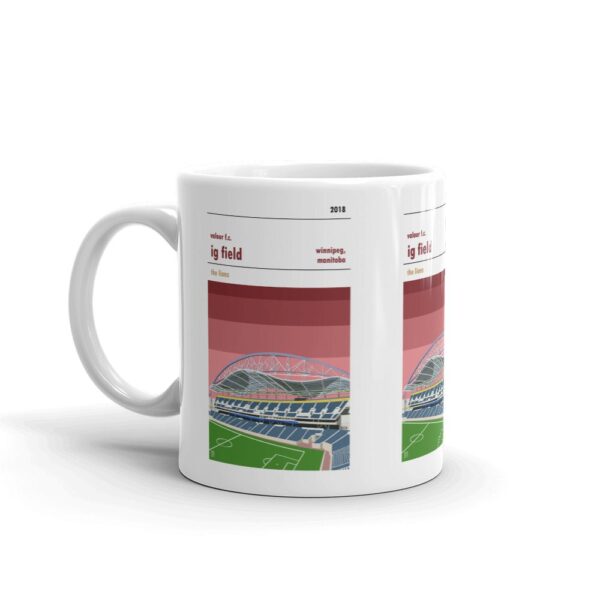 A coffee mug of Valour FC and IG Field
