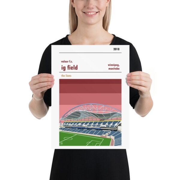 A medium football stadium poster of Valour FC and Investment Group Field