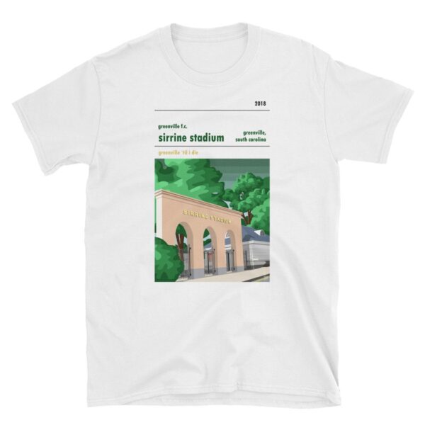 A vintage t shirt of Sirrine Stadium, home to Greenville FC