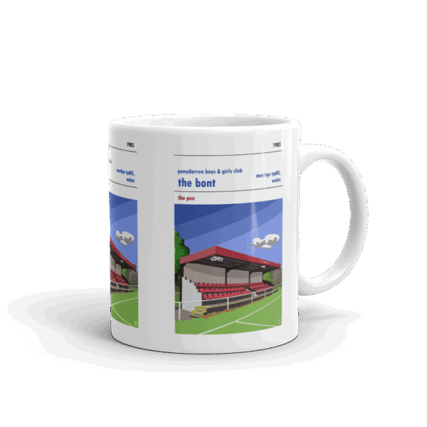 Retro look The Bont, Penydarren BGC, Mug - Image 2