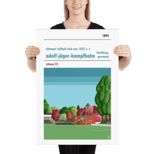 Retro look Adolf-Jäger-Kampfbahn, Altona 93, Print
