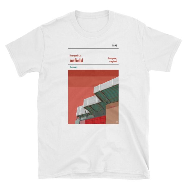 A vintage look t shirt of Anfield and Liverpool FC