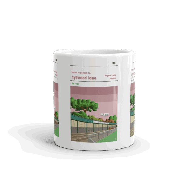 Retro look Nyewood Lane, Bognor Regis Town FC, Mug - Image 3