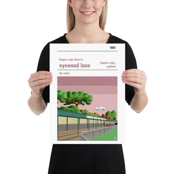 A medium sized stadium print of Nyewood Lane, home ground of Bognor Regis FC