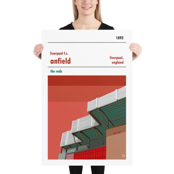 Massive football poster of Anfield and Liverpool FC