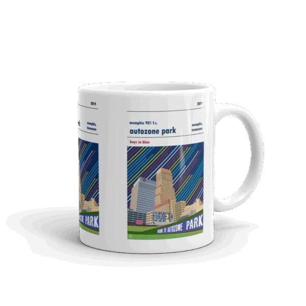 Retro look Autozone Park, Memphis 901 FC, Mug - Image 2