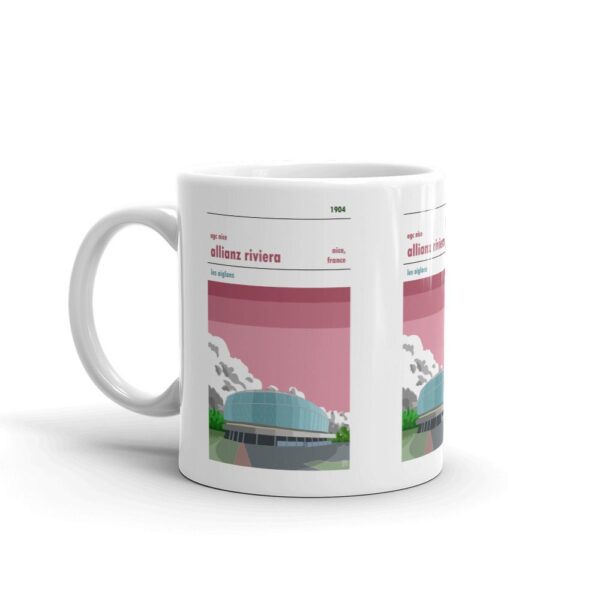A coffee mug of Stade de Nice, Allianz Riviera, home to OGC Nice