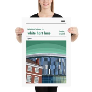 A superb football print of Tottenham Hotspur and their new White Hart Lane.
