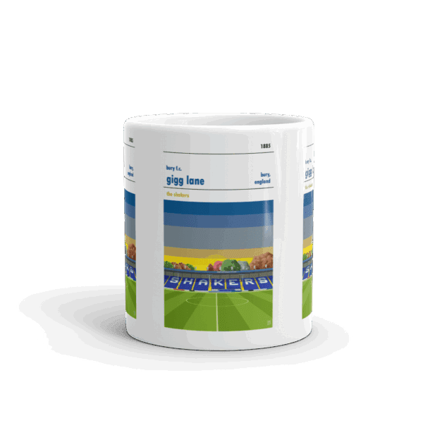 Retro look Gigg Lane, Bury FC, Mug - Image 3